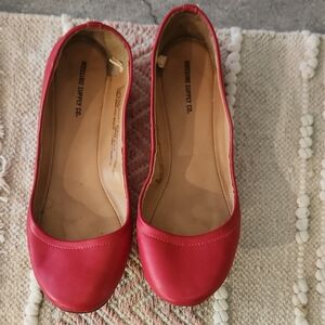 Mossimo Supply Co. Cherry Red Women's Flats, Size 9 EUC